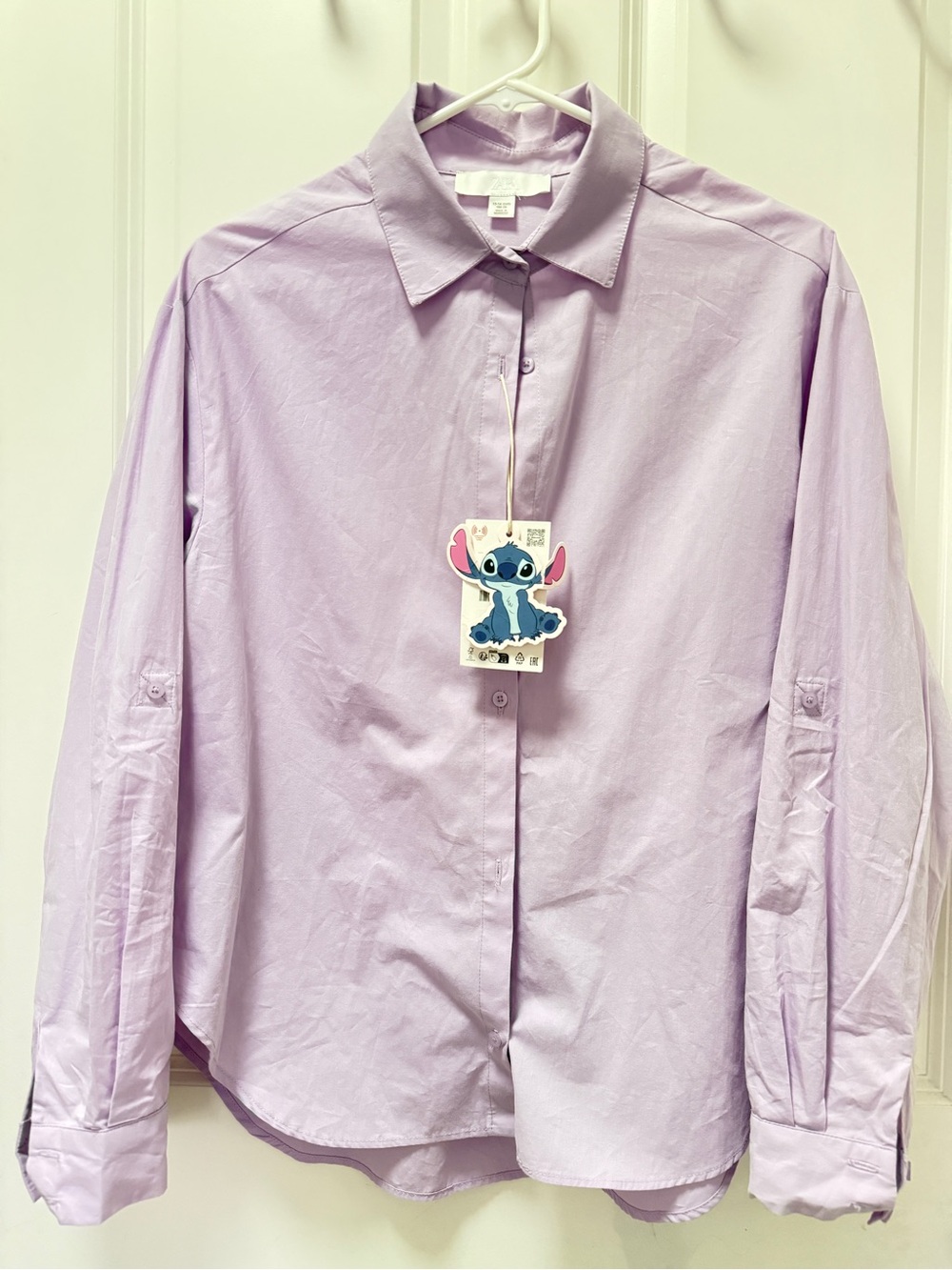 Zara Teen's Lavender Button-Up Shirt - Classic Collared Shirt